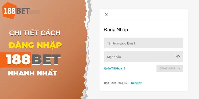 Quy trình đăng nhập 188BET rất dễ dàng cho những tân thủ.